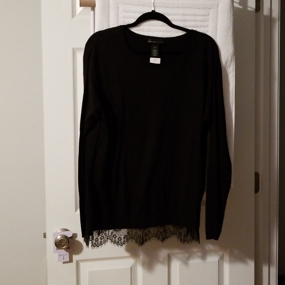 NWT Lane Bryant sweater w/lace trim